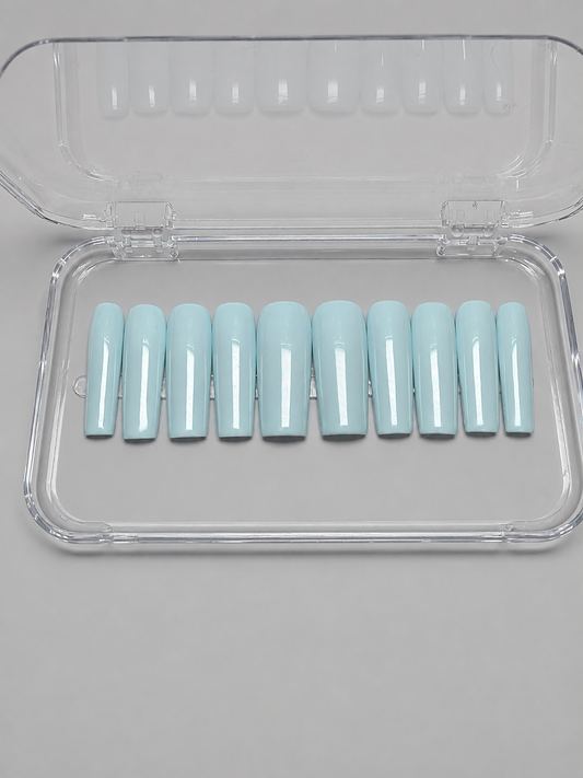 Be His Peace (MTO) - Blue Luxury Soft Gel Press-On Nails Set
