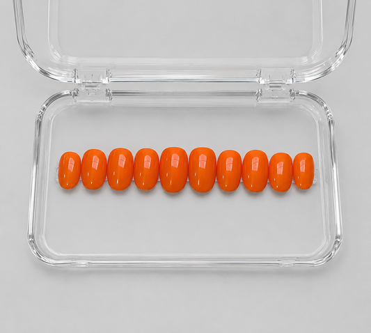 Orange Crush (RTS) - Orange Luxury Soft Gel Press-On Nails Set