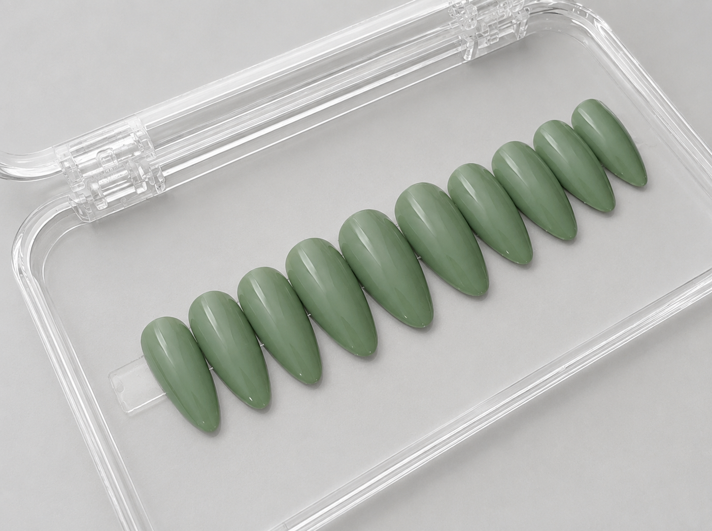 Sage’ 2.0 (RTS) - Sage Green Luxury Soft Gel Press-On Nails Set